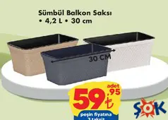 SÜMBÜL BALKON SAKSI 4,2 L 30 CM SÜMBÜL BALKON SAKSI 4,2 L 30 CM